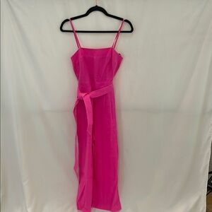 J.Crew Elegant Linen Pink Sleeveless Jumpsuit